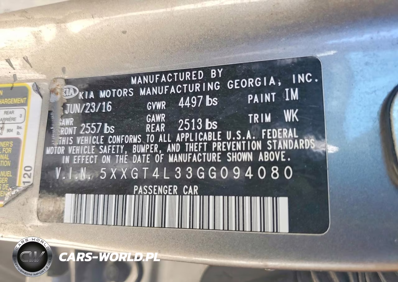 2016 Kia Optima Lx VIN:5XXGT4L33GG094080 - 12