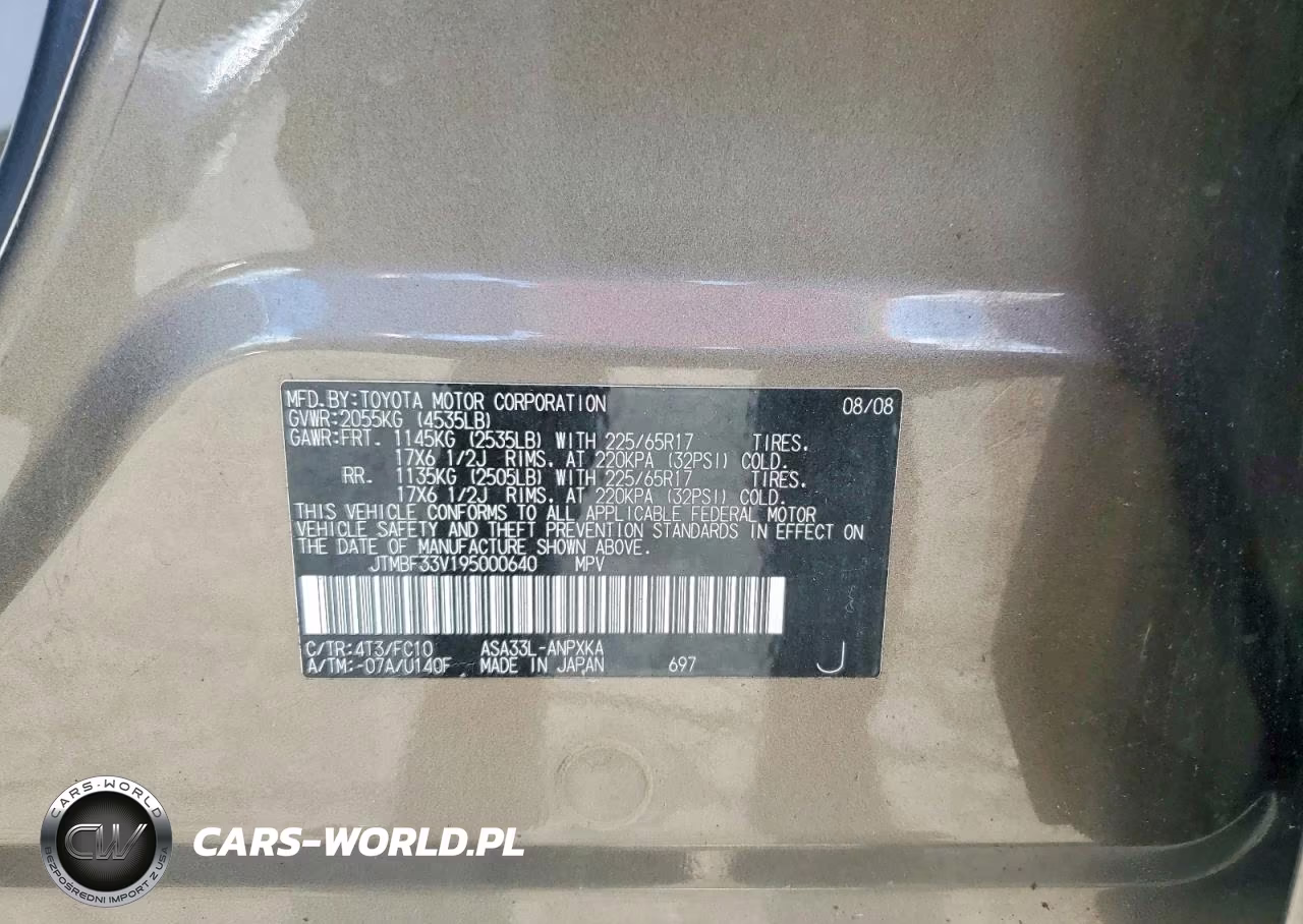 2009 Toyota Rav4 Base VIN:JTMBF33V195000640 - 13