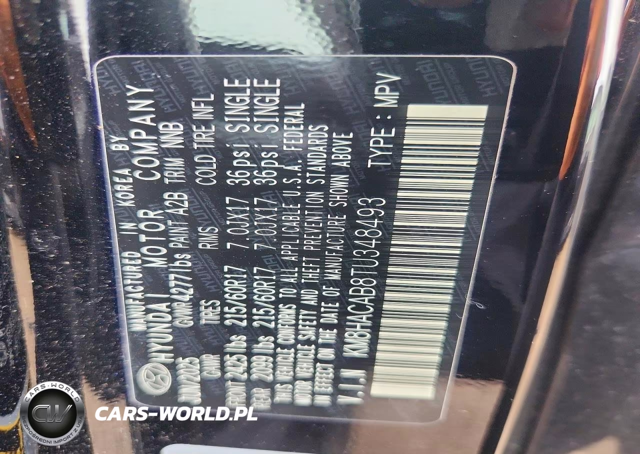 2026 Hyundai Kona Se VIN:KM8HACAB8TU348493 - 12