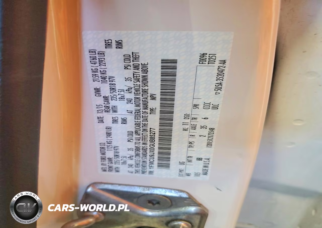 2016 Ford Escape Titanium VIN:1FMCU9JX0GUB85277 - 13