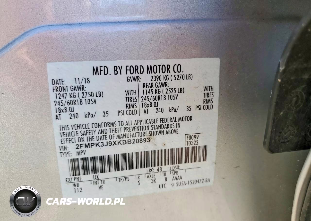 2019 Ford Edge VIN:2FMPK3J9XKBB20893 - 13