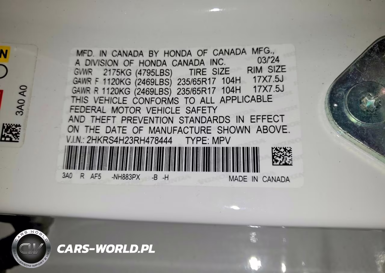 2024 Honda Cr-V Lx VIN:2HKRS4H23RH478444 - 13