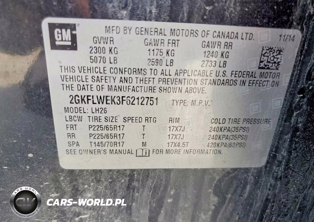 2015 GMC Terrain Sle VIN:2GKFLWEK3F6212751 - 12