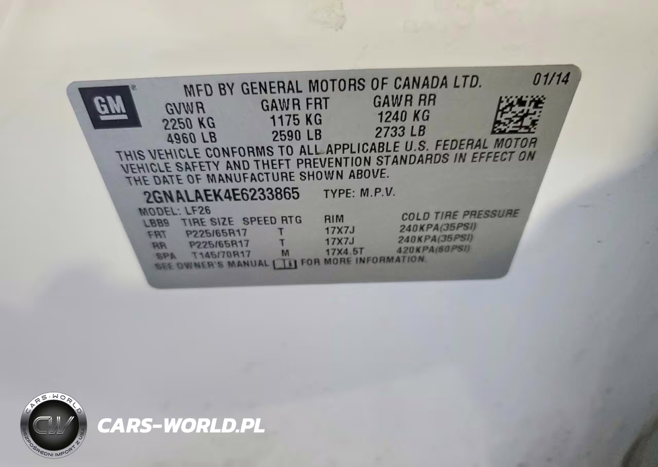 2014 Chevrolet Equinox VIN:2GNALAEK4E6233865 - 13