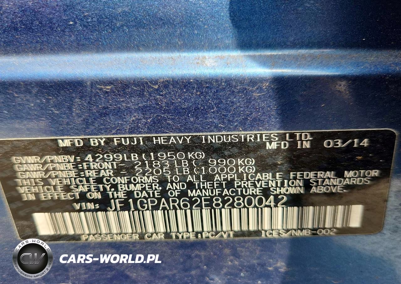 2014 Subaru Impreza Sport Limited VIN:JF1GPAR62E8280042 - 12