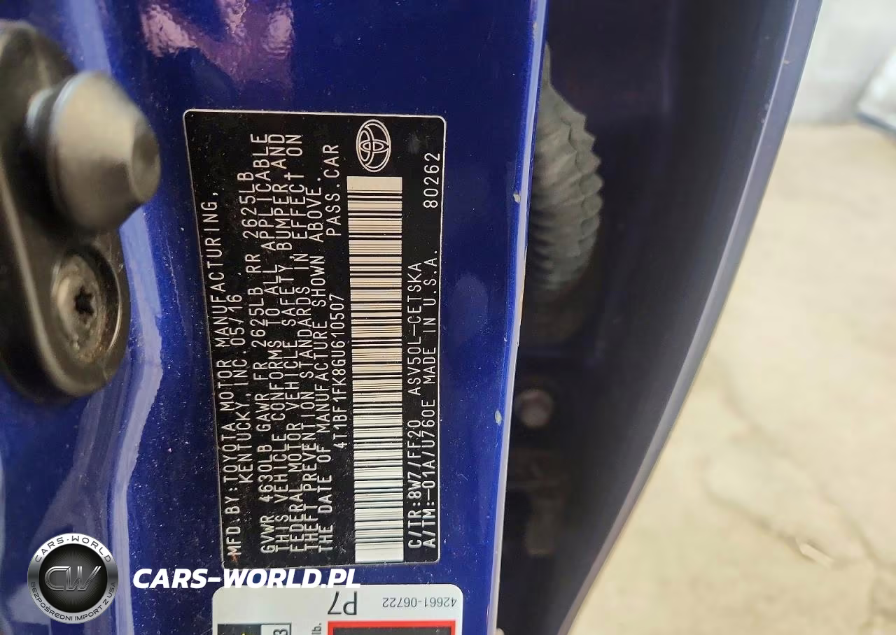 2016 Toyota Camry Se VIN:4T1BF1FK8GU610507 - 12