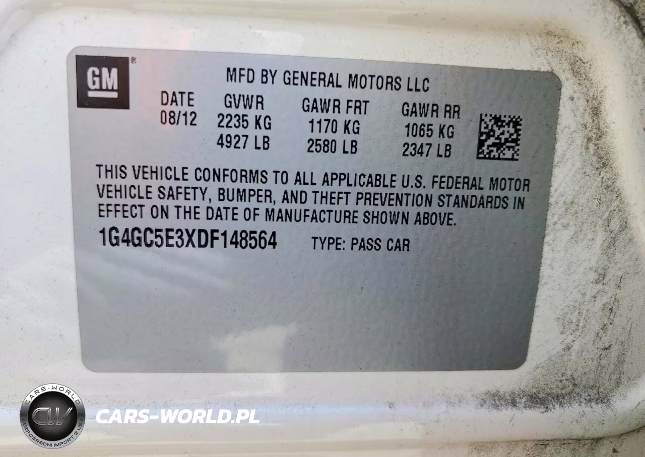 2013 Buick Lacrosse VIN:1G4GC5E3XDF148564 - 12