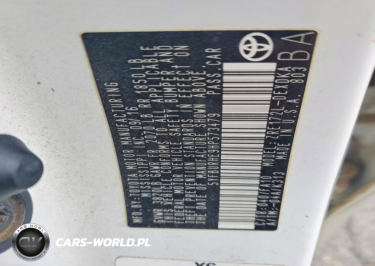 2017 Toyota Corolla L VIN:5YFBURHE9HP573479 - 12