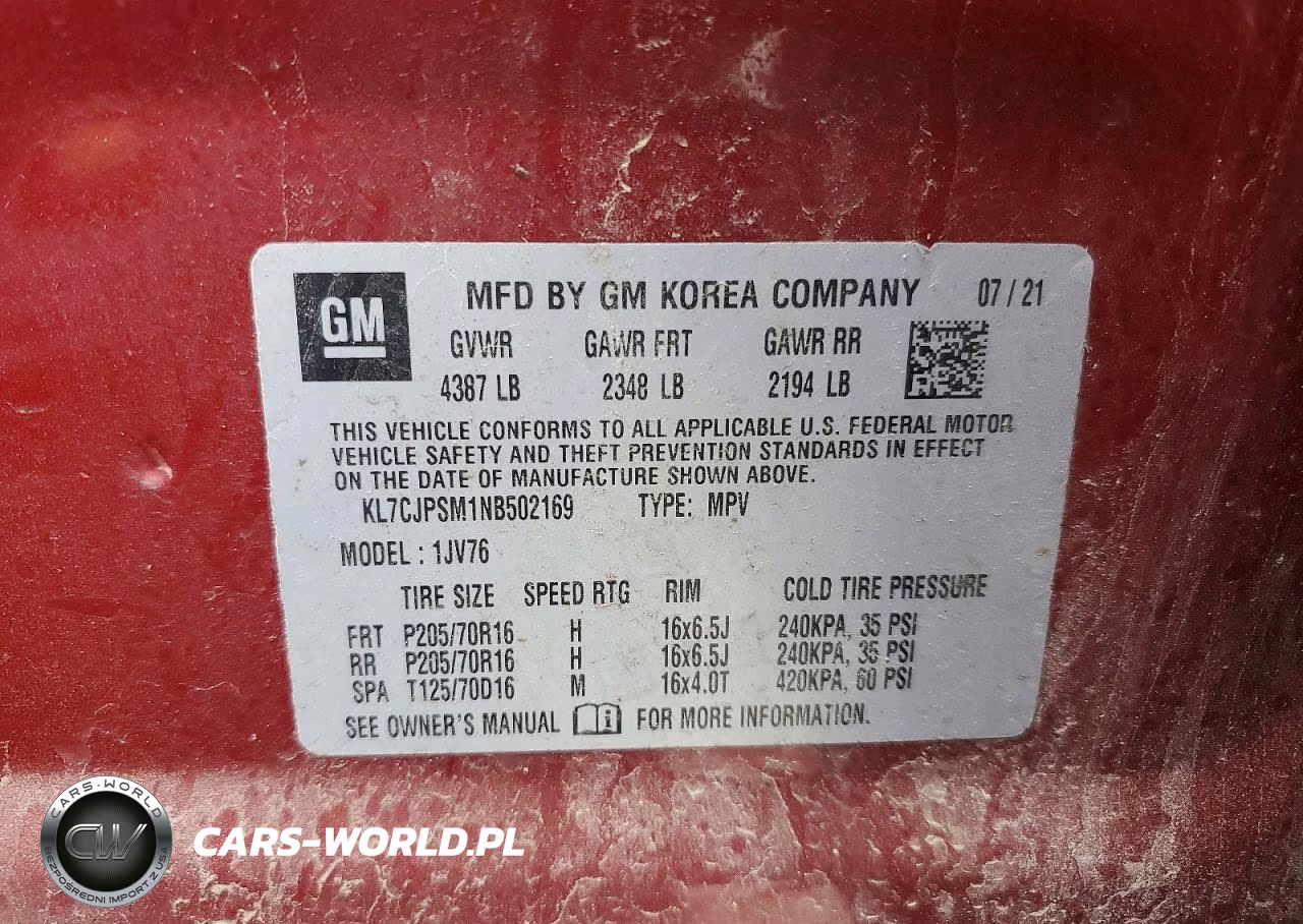 2022 Chevrolet Trax 1Lt VIN:KL7CJPSM1NB502169 - 13