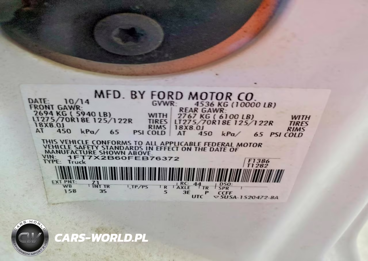 2015 Ford F250 Super Duty VIN:1FT7X2B60FEB76372 - 12