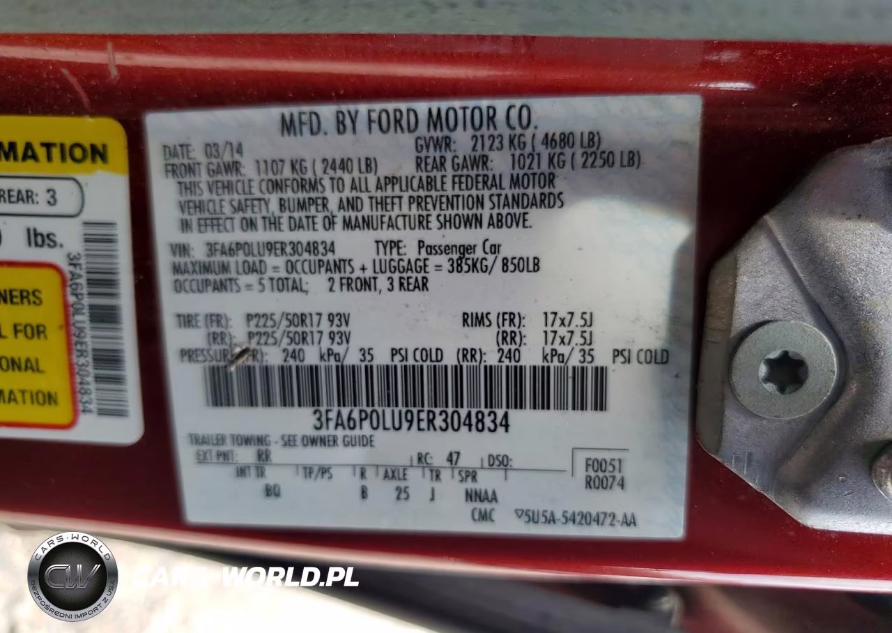 2014 Ford Fusion Se Hybrid VIN:3FA6P0LU9ER304834 - 12