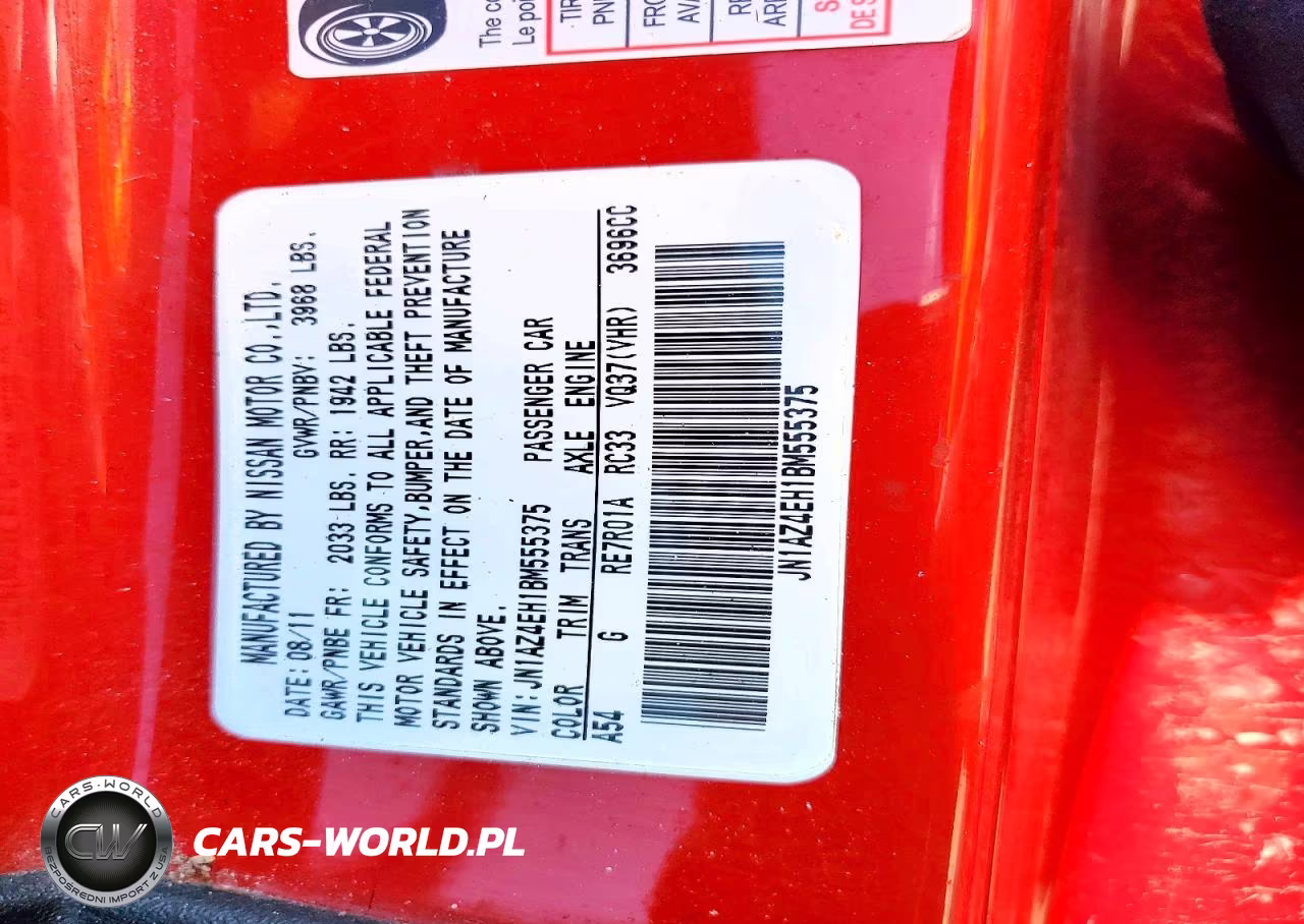 2011 Nissan 370Z Base VIN:JN1AZ4EH1BM555375 - 13