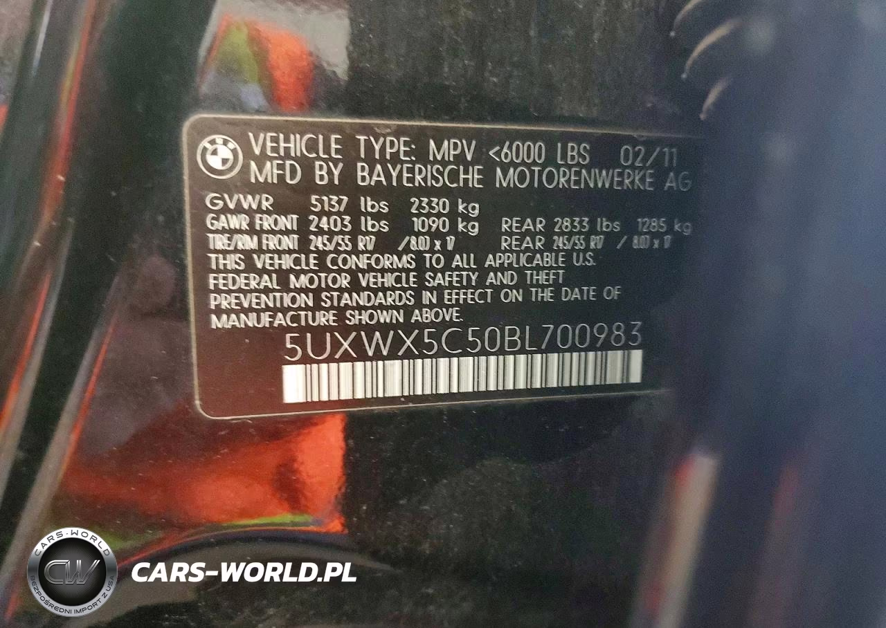 2011 BMW X3 xDrive28I VIN:5UXWX5C50BL700983 - 12