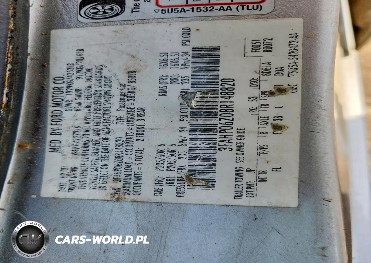 2008 Ford Fusion S VIN:3FAHP06Z08R148820 - 12