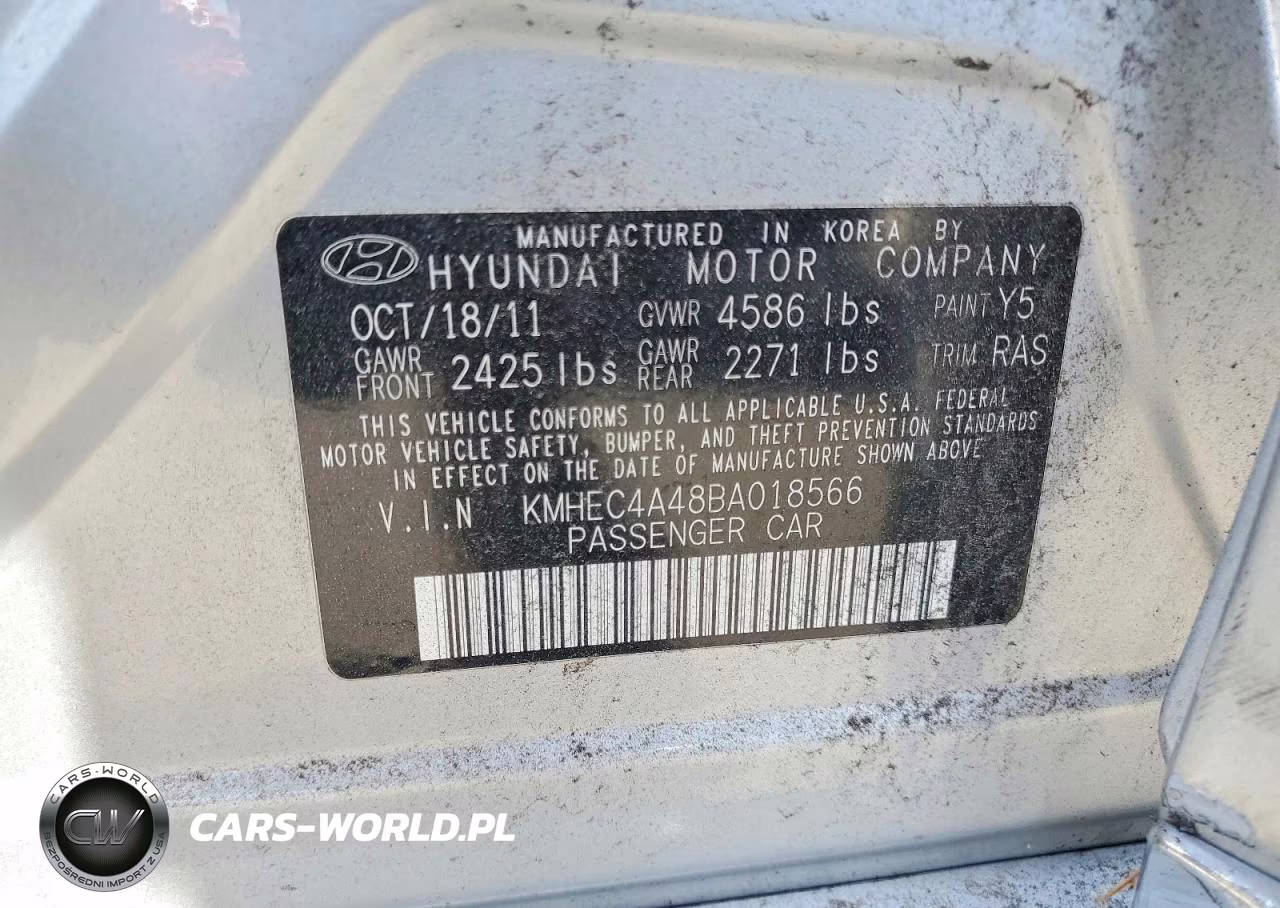 2011 Hyundai Sonata Hybrid VIN:KMHEC4A48BA018566 - 12