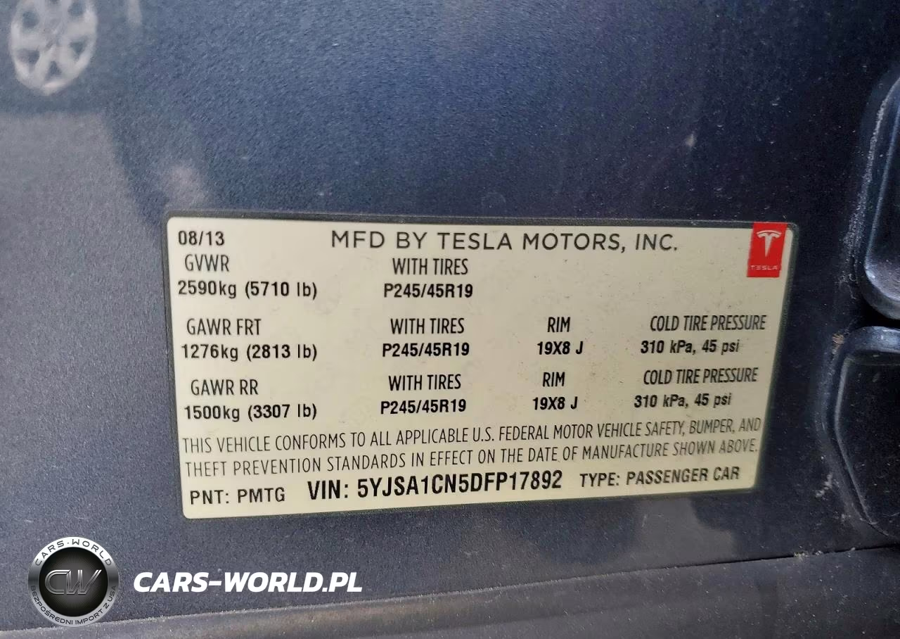 2013 Tesla Model S VIN:5YJSA1CN5DFP17892 - 12