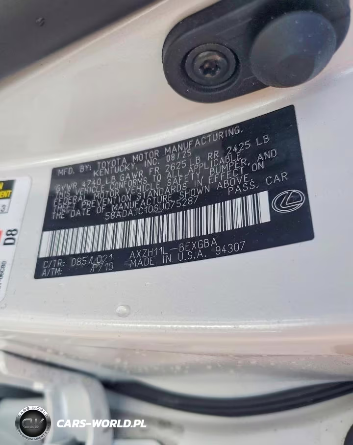 2025 Lexus Es 300H Base VIN:58ADA1C10SU075287 - 12