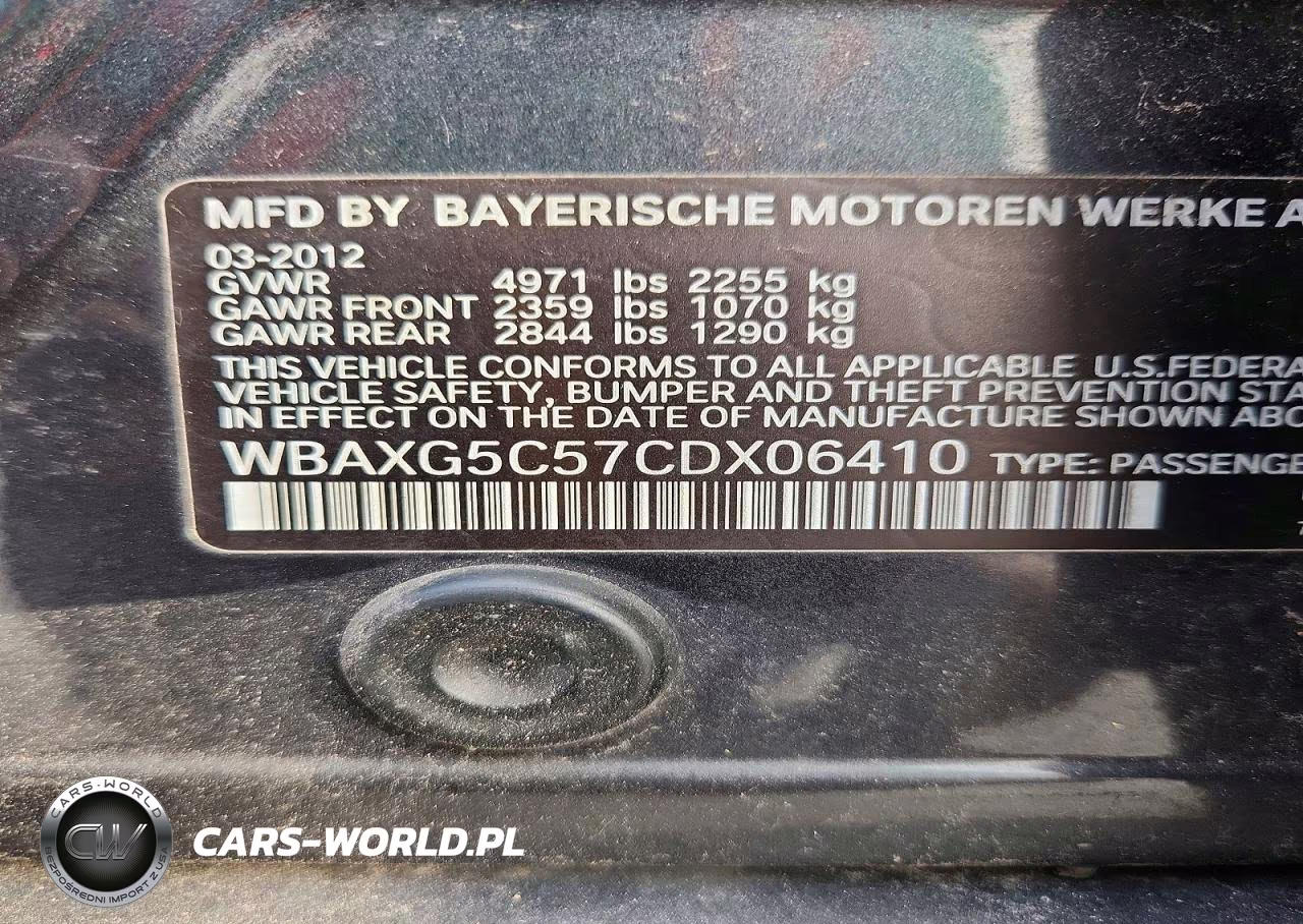2012 BMW 528 I VIN:WBAXG5C57CDX06410 - 12