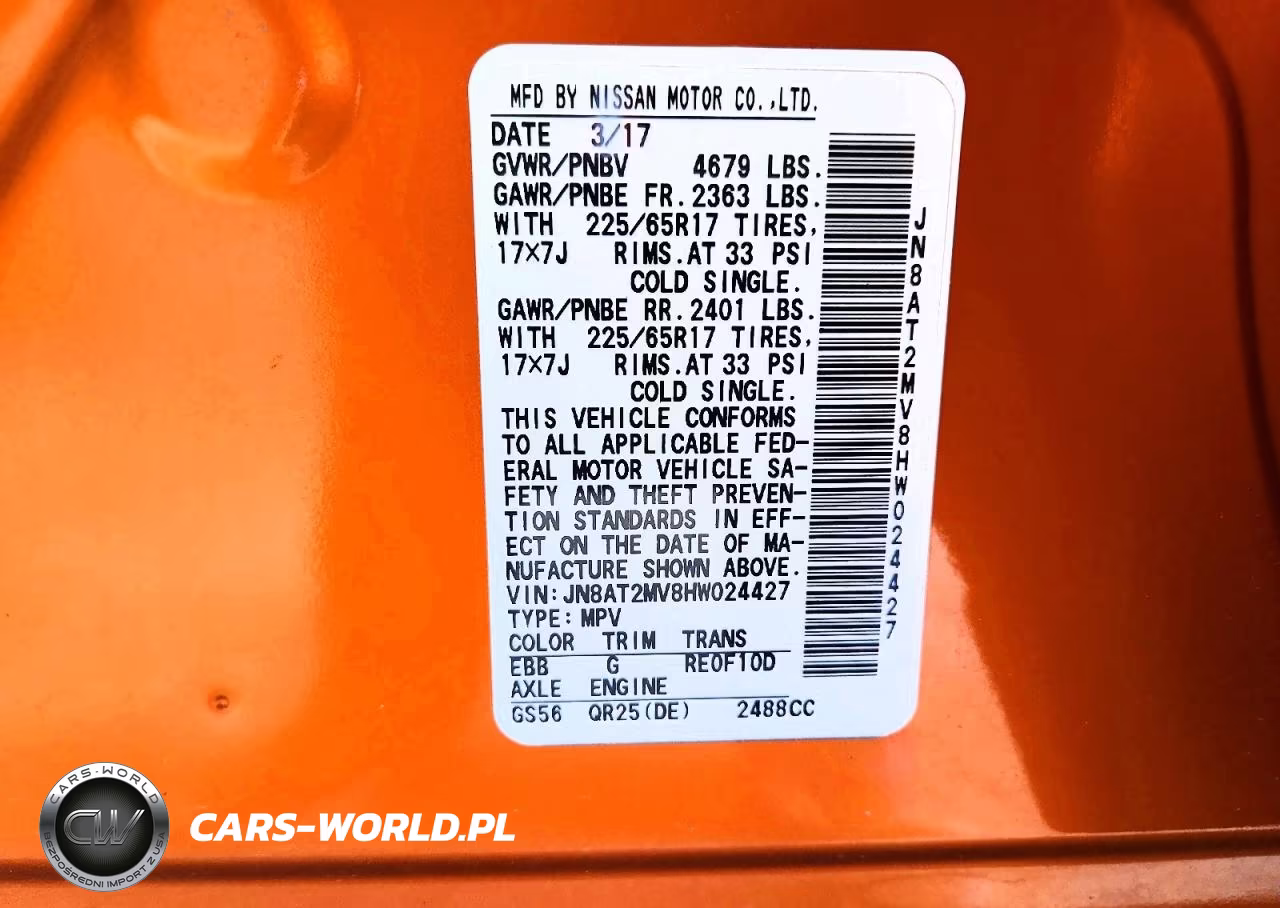 2017 Nissan Rogue Sv VIN:JN8AT2MV8HW024427 - 14