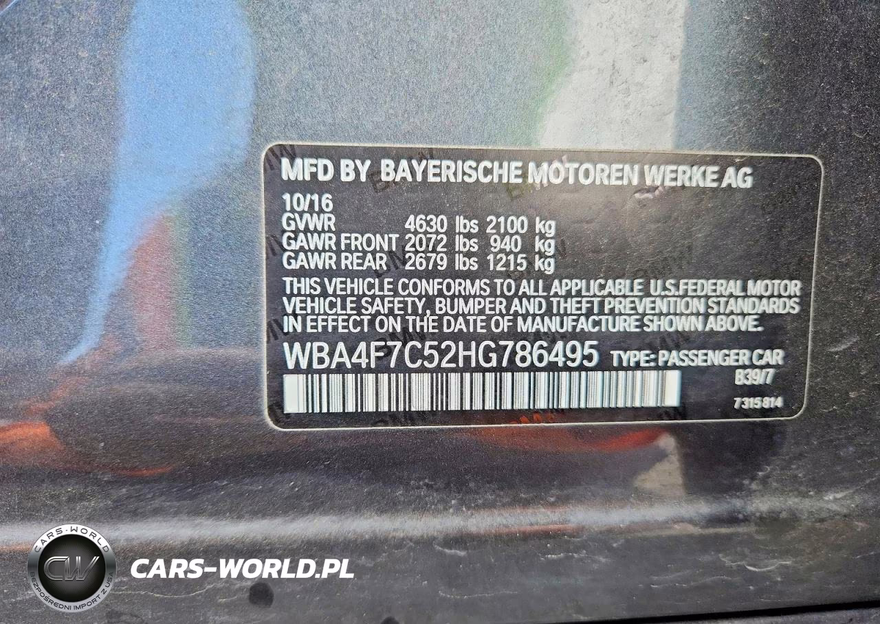 2017 BMW 430I Gran Coupe VIN:WBA4F7C52HG786495 - 13