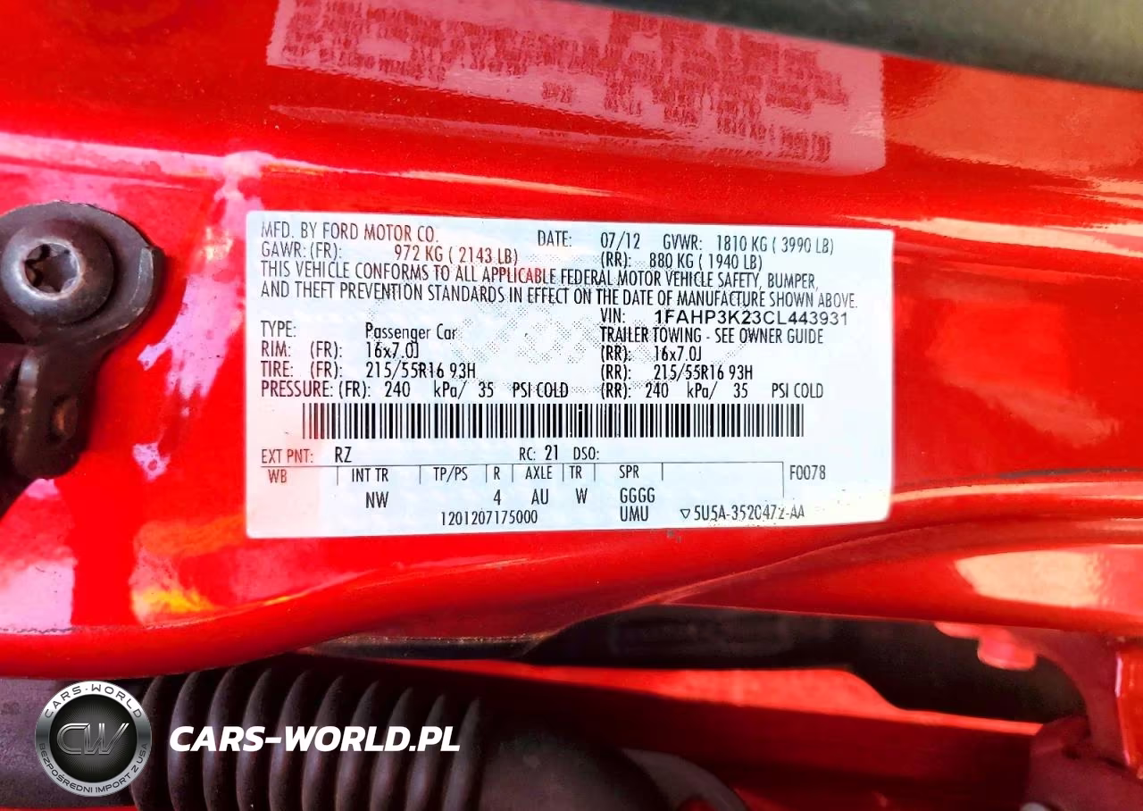 2012 Ford Focus Se VIN:1FAHP3K23CL443931 - 12