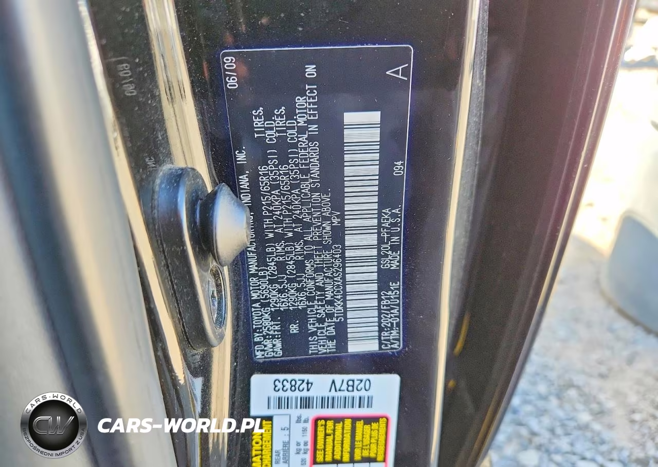 2010 Toyota Sienna Ce 7-Passenger VIN:5TDKK4CCXAS296403 - 13
