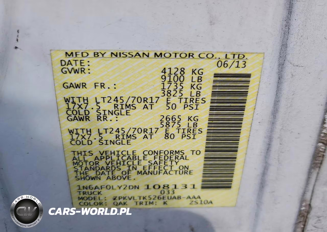 2013 Nissan Nv 2500 Hd S VIN:1N6AF0LY2DN108131 - 13