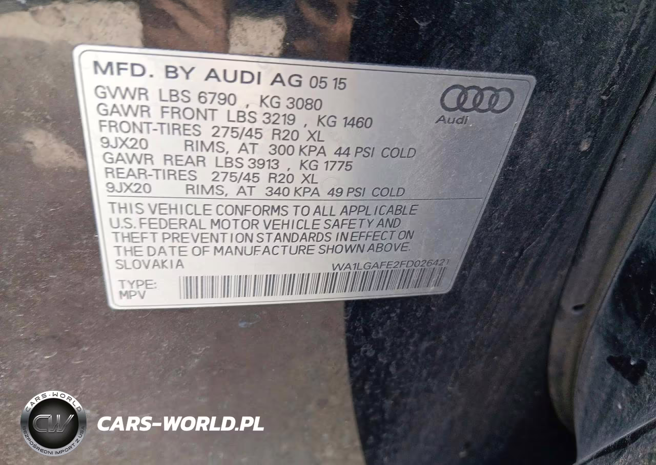 2015 Audi Q7 Premium Plus VIN:WA1LGAFE2FD026421 - 12