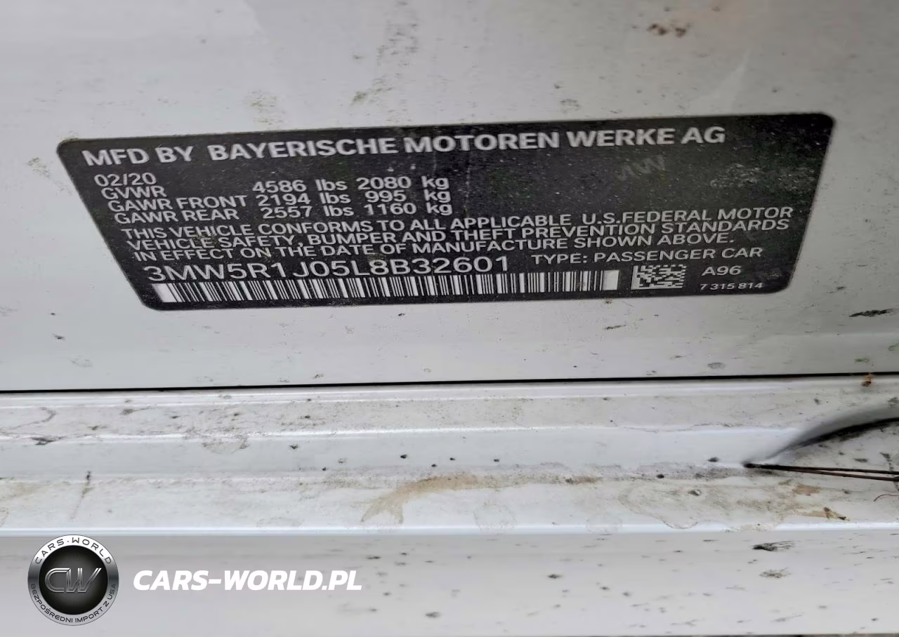 2020 BMW 330I VIN:3MW5R1J05L8B32601 - 12