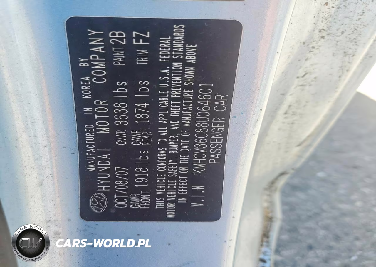 2008 Hyundai Accent Gs VIN:KMHCM36C88U064601 - 13