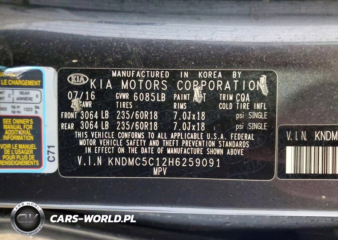 2017 Kia Sedona Ex VIN:KNDMC5C12H6259091 - 14