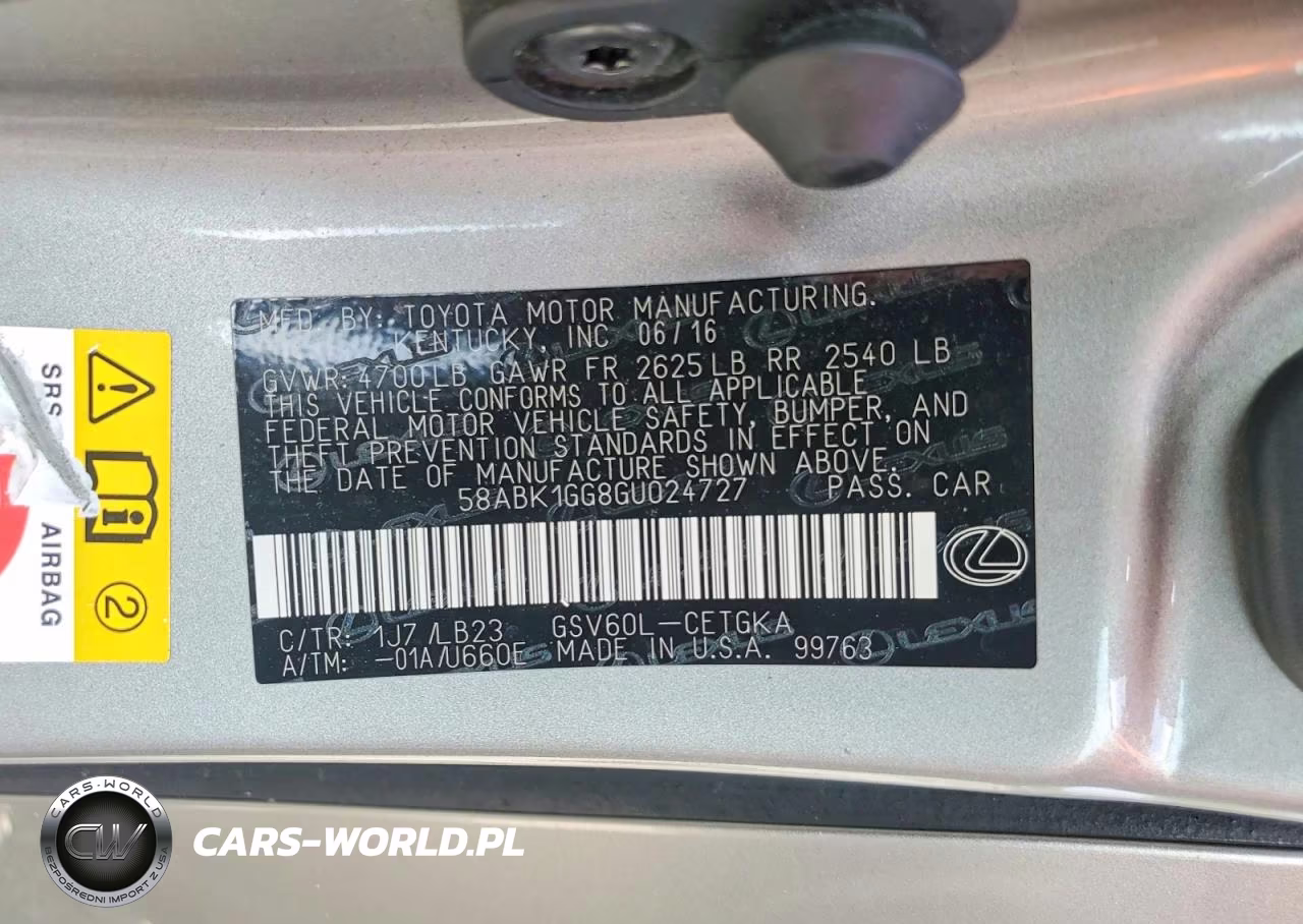 2016 Lexus Es 350 VIN:58ABK1GG8GU024727 - 12