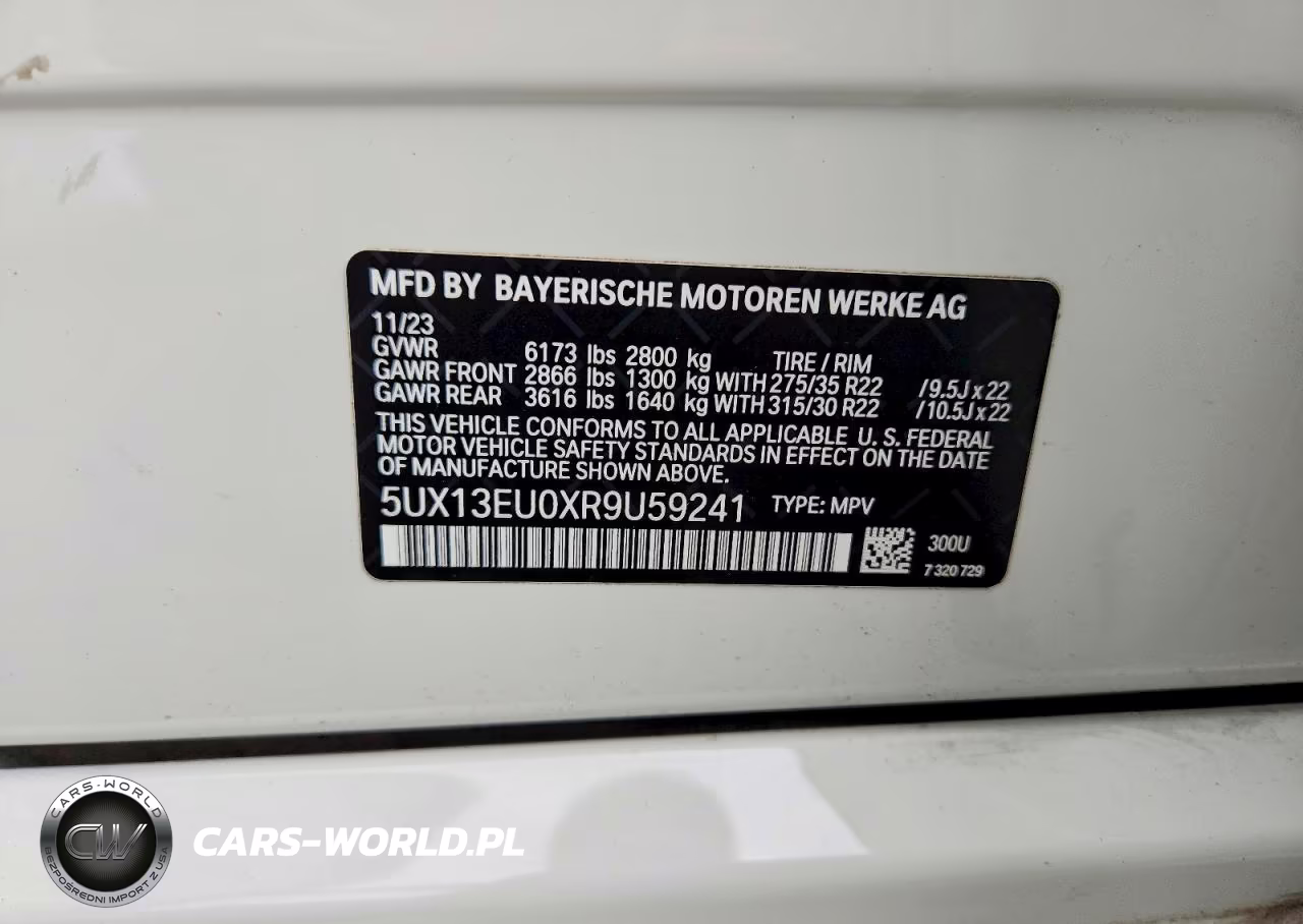 2024 BMW X5 Sdrive 40I VIN:5UX13EU0XR9U59241 - 13