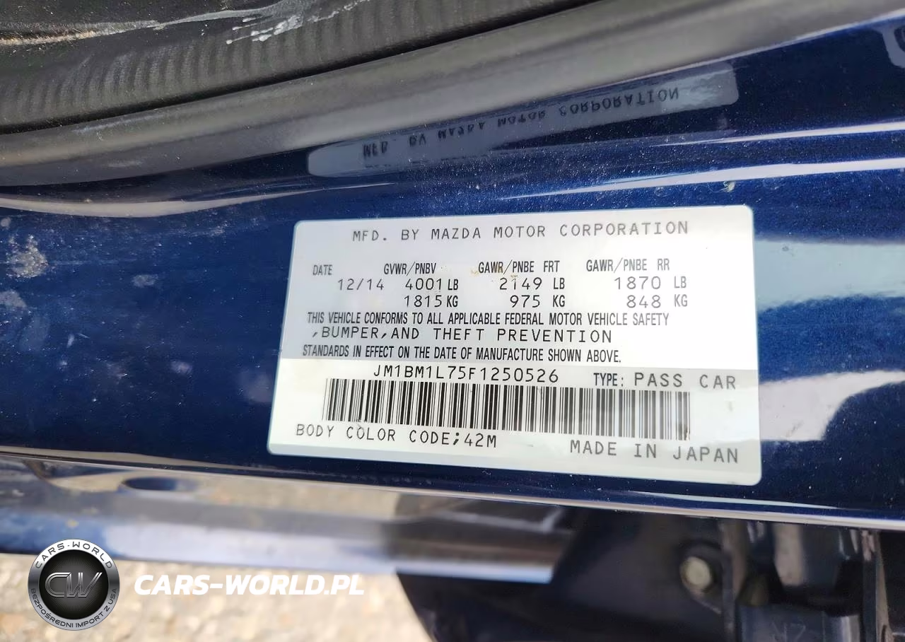 2015 Mazda 3 Touring VIN:JM1BM1L75F1250526 - 12