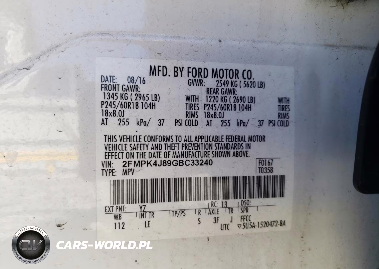 2016 Ford Edge Sel VIN:2FMPK4J89GBC33240 - 13