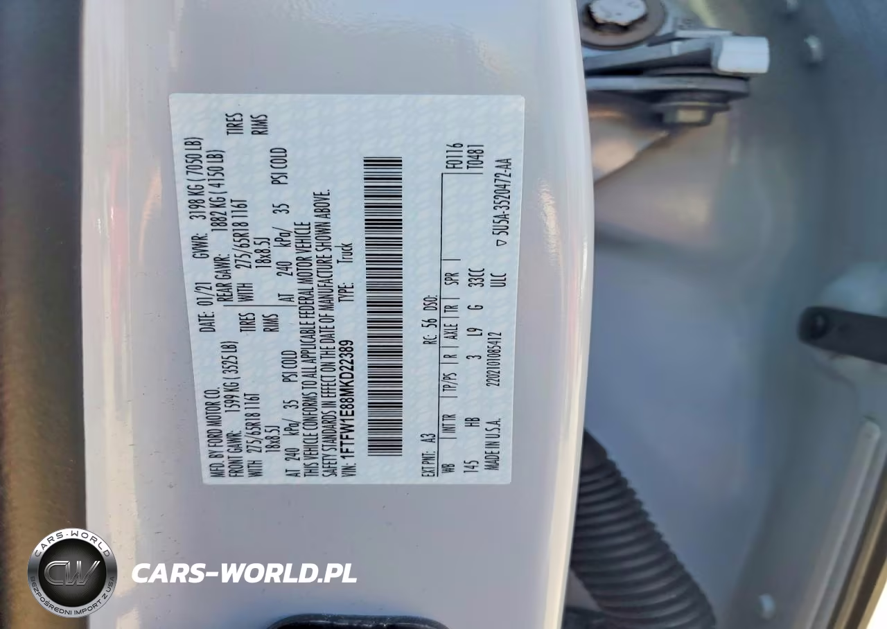 2021 Ford F150 Supercrew VIN:1FTFW1E88MKD22389 - 12