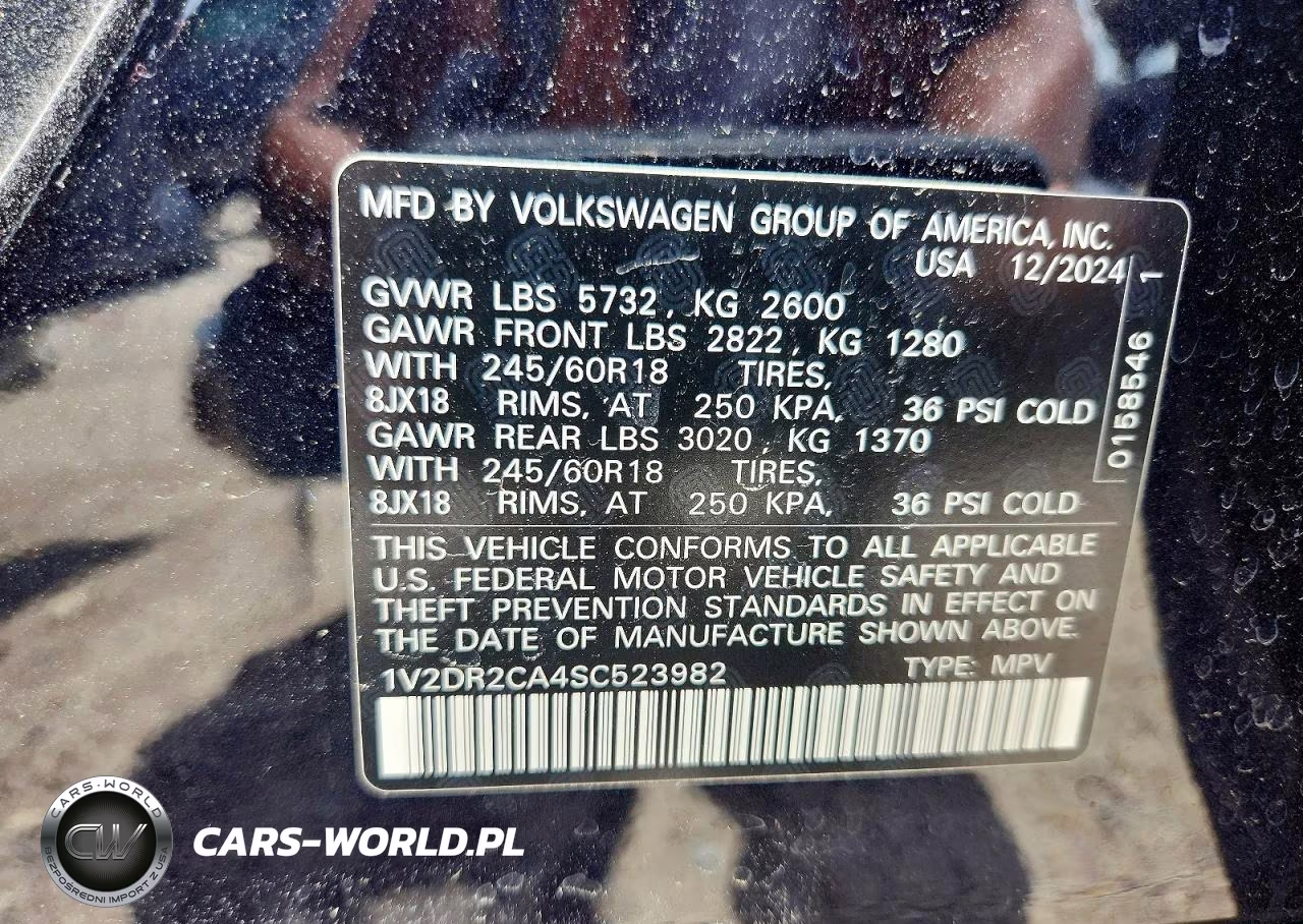 2025 Volkswagen Atlas 2.0T Se VIN:1V2DR2CA4SC523982 - 13