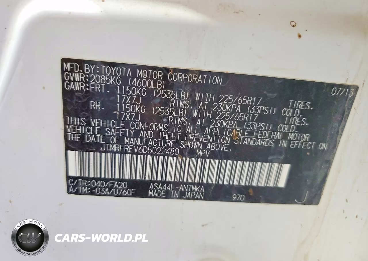 2013 Toyota Rav4 Xle VIN:JTMRFREV6D5022480 - 13