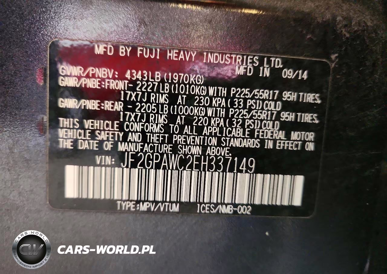 2014 Subaru Xv Crosstrek 2.0 Premium VIN:JF2GPAWC2EH337149 - 13
