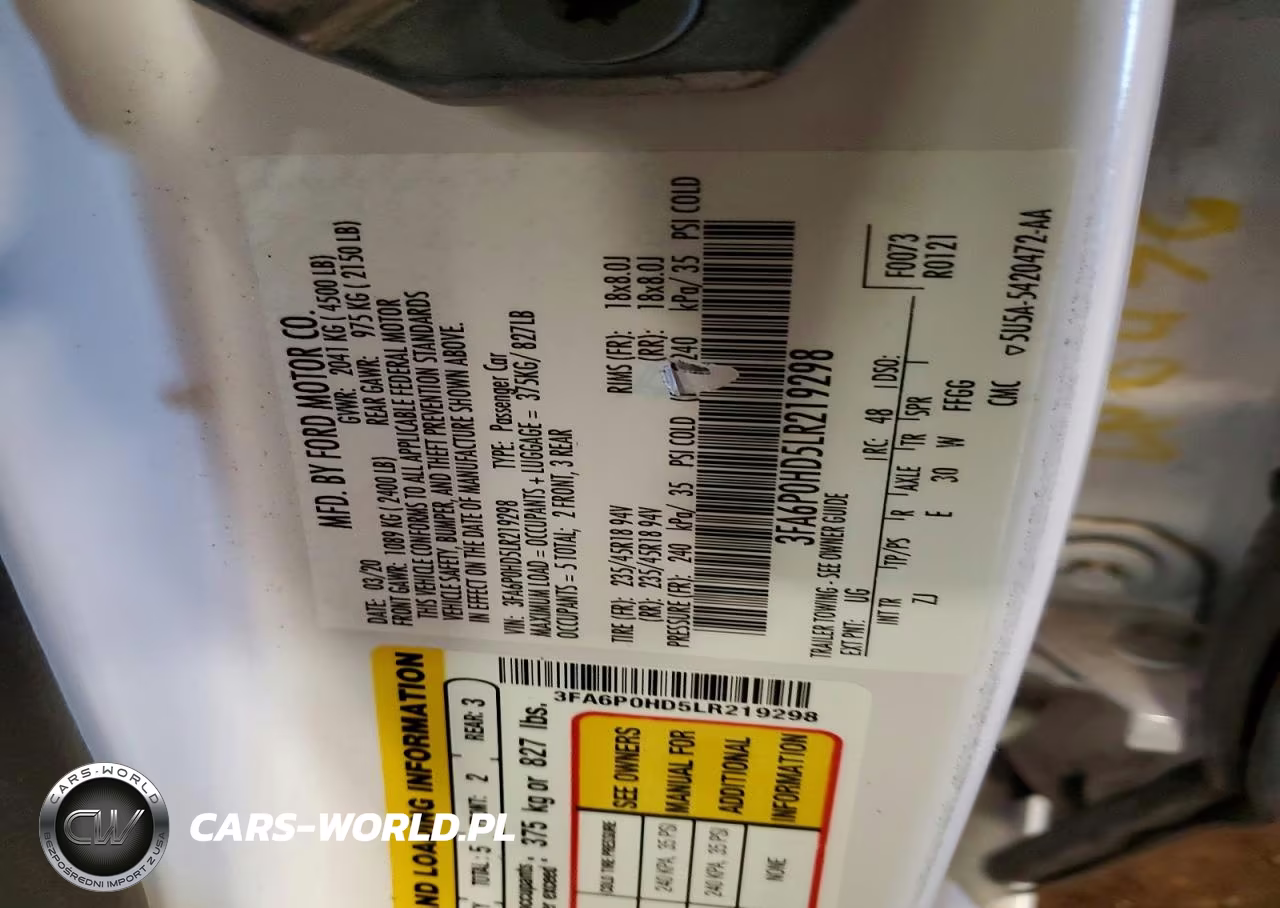 2020 Ford Fusion Se VIN:3FA6P0HD5LR219298 - 12