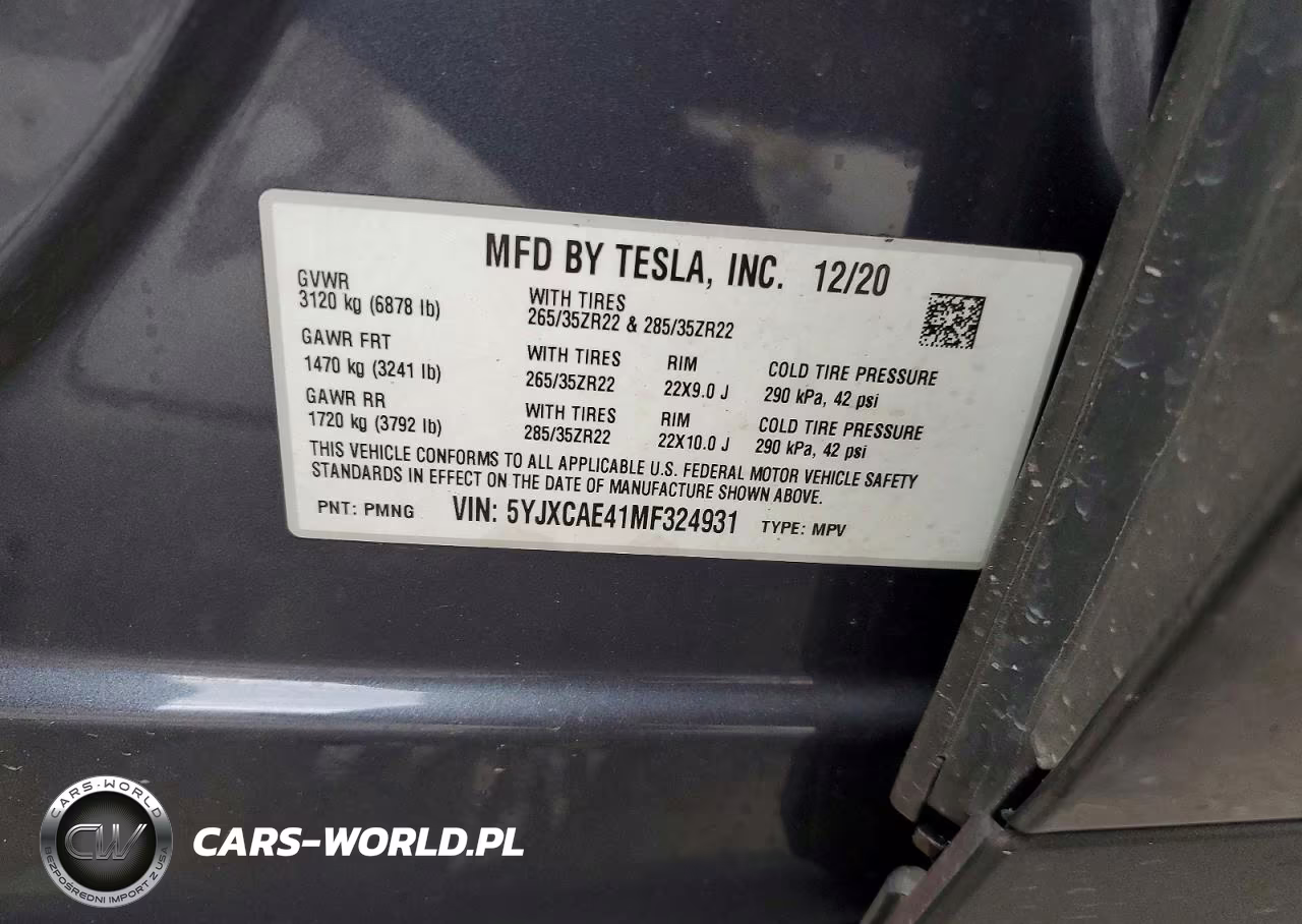 2021 Tesla Model X VIN:5YJXCAE41MF324931 - 13