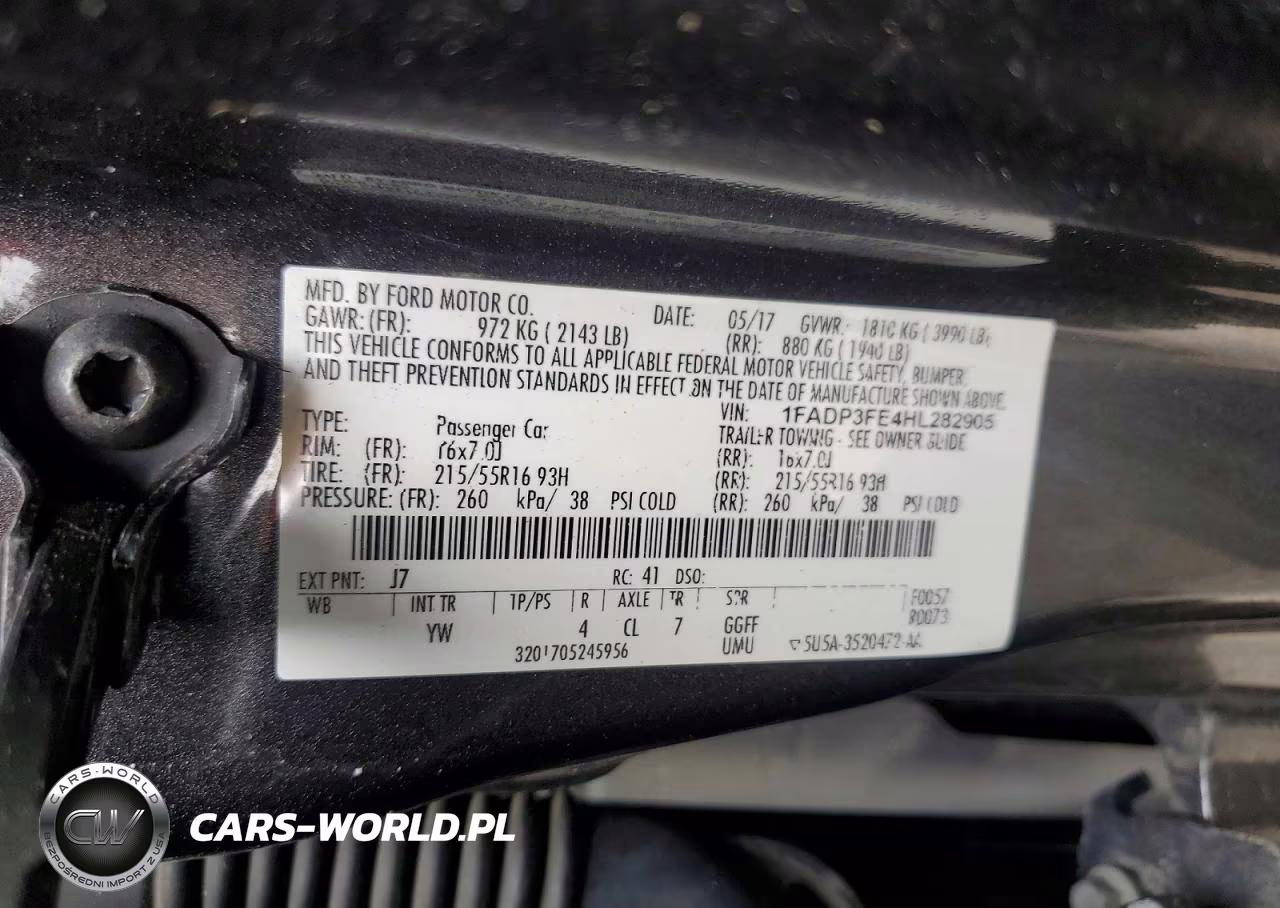 2017 Ford Focus Se VIN:1FADP3FE4HL282905 - 12