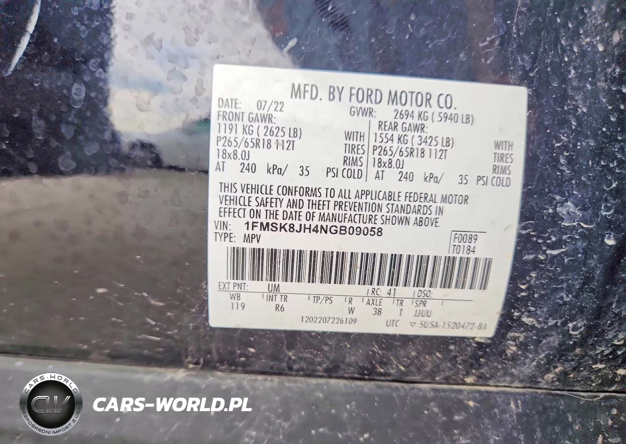 2022 Ford Explorer Timberline VIN:1FMSK8JH4NGB09058 - 14