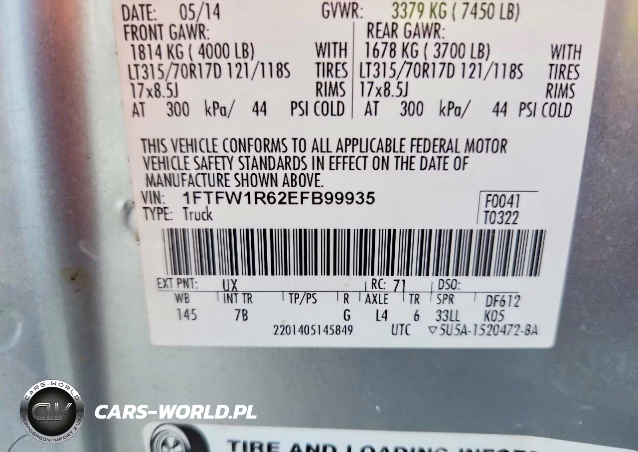 2014 Ford F150 Svt Raptor VIN:1FTFW1R62EFB99935 - 12