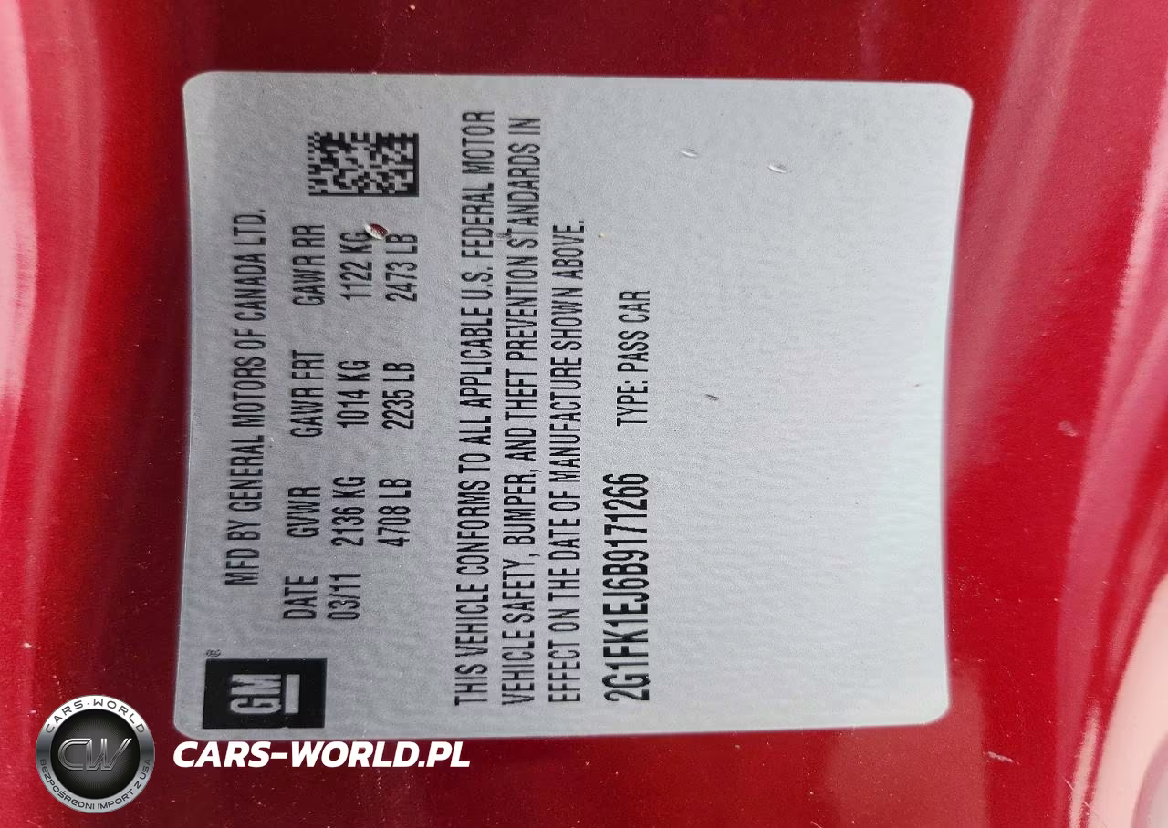 2011 Chevrolet Camaro 2Ss VIN:2G1FK1EJ6B9171266 - 12