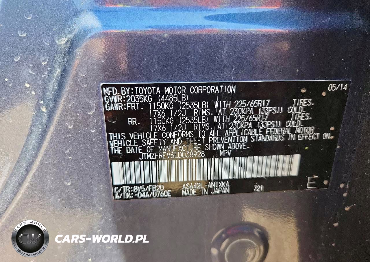 2014 Toyota Rav4 Le VIN:JTMZFREV6ED038928 - 13