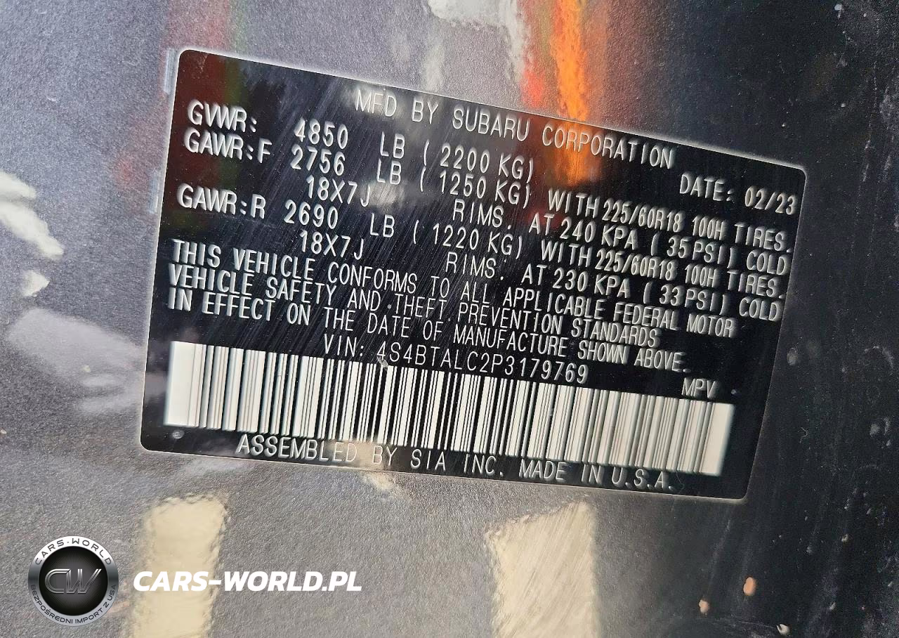 2023 Subaru Outback Onyx Edition VIN:4S4BTALC2P3179769 - 14