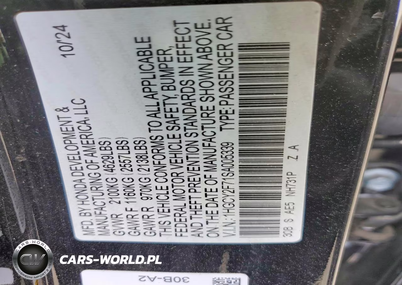 2025 Honda Accord Hybrid Sport-L VIN:1HGCY2F71SA005339 - 13