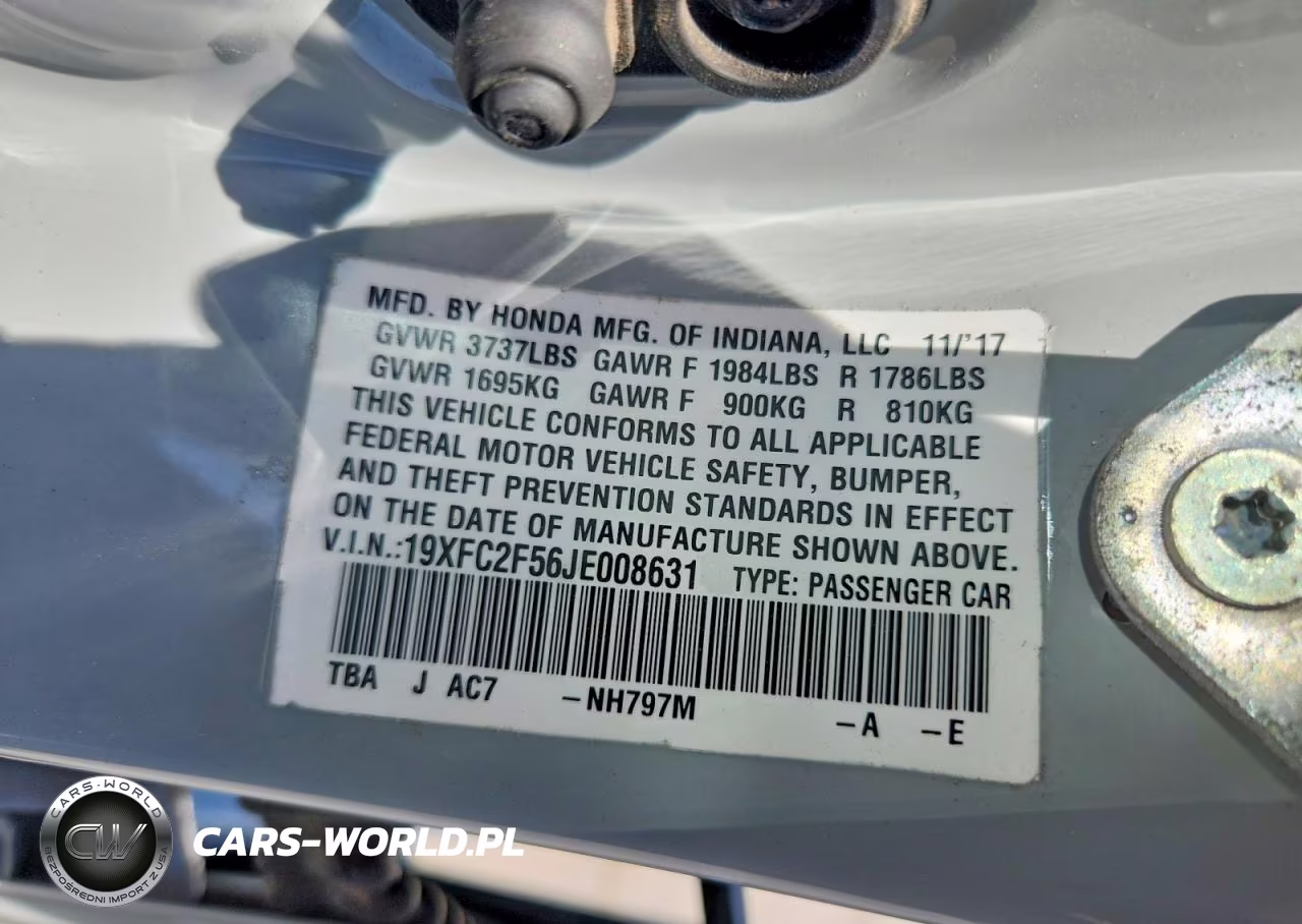 2018 Honda Civic Lx VIN:19XFC2F56JE008631 - 12