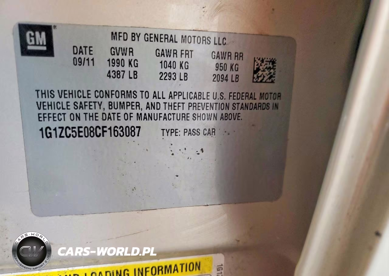 2012 Chevrolet Malibu 1Lt VIN:1G1ZC5E08CF163087 - 12